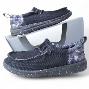 Hey Dude Wally Funk Digi Mesh Casual Shoes Youth 12 Black‎ Geo